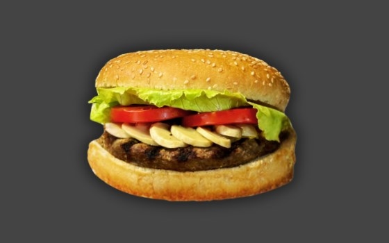 قارچ برگر ذغالی